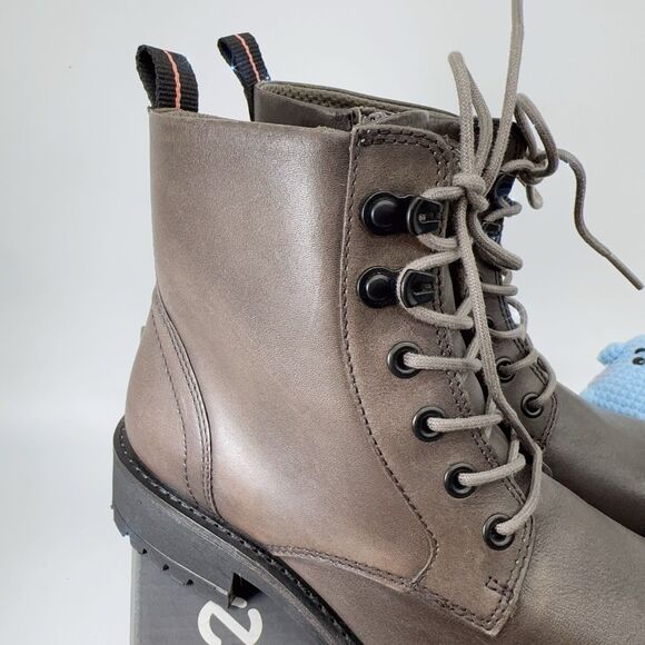 ECCO Elaina 202153 01375 Women’s Leather Lace Up Ankle Boots Warm Grey 36 5 5.5 - Picture 10 of 13